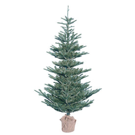 4' x 32" Unlit Artificial Alberta Blue Spruce Tree with Burlap Base and 208 Tips