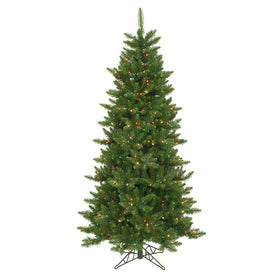6.5' x 41" Pre-Lit Artificial Slim Camden Fir Tree with 550 Multi-Color LED