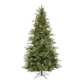 6.5' x 47" Pre-Lit Artificial Slim Mixed Country Pine Tree with 450 Warm White Dura-Lit LED Lights