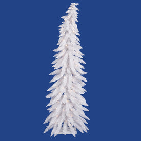 4' x 22" Pre-Lit Artificial White Whimsical Tree with 70 Warm White Dura-Lit LED Lights
