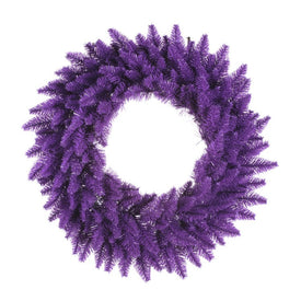 24" Pre-Lit Artificial Purple Wreath with 210 Tips and 50 Purple Dura-Lit Lights