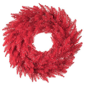 30" Unlit Artificial Red Fir Wreath with 260 Tips