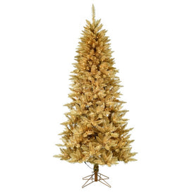 3.5' x 28" Pre-Lit Artificial Gold Fir Tree with 150 Warm White Dura-Lit LED Lights