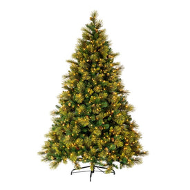 7.5' x 62" Pre-Lit Artificial Emerald Mixed Fir Tree with 850 Clear Dura-Lit Lights