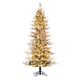 7.5' x 45" Pre-Lit Artificial Flocked Kiana Pine Tree with 1400 Color-Changing 3MM LED Lights