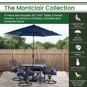 MCLRDN5PCSQSW4-SU-N Outdoor/Patio Furniture/Patio Dining Sets