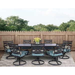 MCLRDN9PCSW8-BLU Outdoor/Patio Furniture/Patio Dining Sets