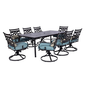 MCLRDN9PCSW8-BLU Outdoor/Patio Furniture/Patio Dining Sets