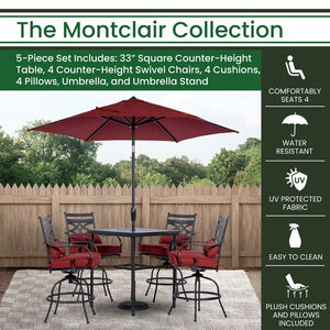 MCLRDN5PCBR-SU-C Outdoor/Patio Furniture/Patio Dining Sets