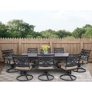 MCLRDN9PCSW8-TAN Outdoor/Patio Furniture/Patio Dining Sets