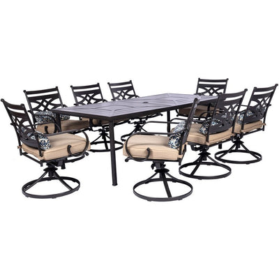 Product Image: MCLRDN9PCSW8-TAN Outdoor/Patio Furniture/Patio Dining Sets