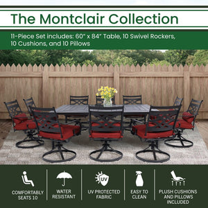 MCLRDN11PCSW10-CHL Outdoor/Patio Furniture/Patio Dining Sets