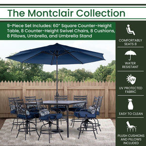 MCLRDN9PCBRSW8-SU-N Outdoor/Patio Furniture/Patio Dining Sets