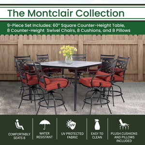 MCLRDN9PCBRSW8-CHL Outdoor/Patio Furniture/Patio Dining Sets