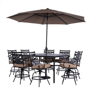 MCLRDN9PCBRSW8-SU-T Outdoor/Patio Furniture/Patio Dining Sets