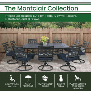 MCLRDN11PCSW10-NVY Outdoor/Patio Furniture/Patio Dining Sets