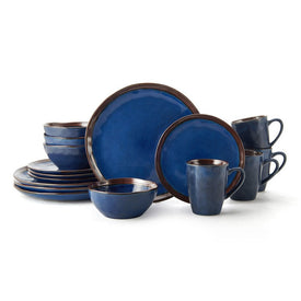 Talia Blue 16-Piece Dinnerware Set