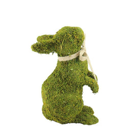 10.5" Green Moss Standing Bunny Rabbit Spring Easter Figure