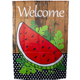 28" x 40" Welcome Watermelon Slice Spring Outdoor House Flag