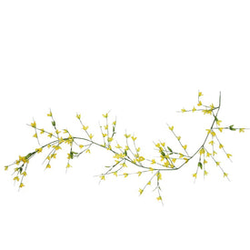 5' x 2" Unlit Green and Yellow Artificial Spring Floral Garland