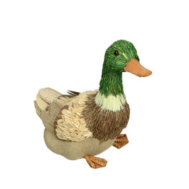 10.5" Tan Brown and Green Decorative Sitting Duck Spring Tabletop Figure
