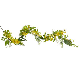 5' Yellow Daisy and Berry Floral Spring Garland
