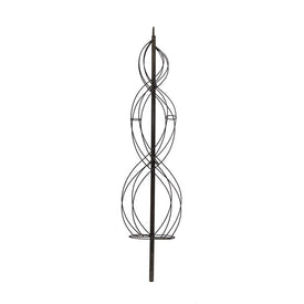 4' Double Spiral-Shaped Metal Frame for Topiary