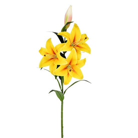 36" Artificial Yellow Lily Sprays 2-Pack