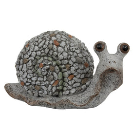7.5" Indoor/Outdoor Gray Snail Garden Sculpture