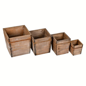 4"-6"-7"-8" Four-Piece Wooden Box Set