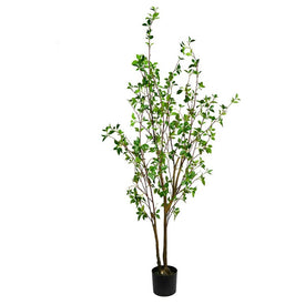 72" Artificial Baby Leaf Tree in Pot