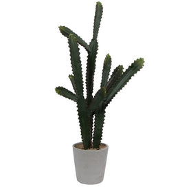 29" Artificial Cactus in Concrete Pot