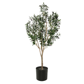 6' Artificial Green Olive Tree in Pot