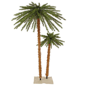 4' & 6' Artificial Outdoor Palm Trees with 400 Clear DuraLit Lights
