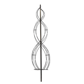 5' Double Spiral-Shaped Metal Frame for Topiary