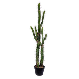 46" Artificial Green Cactus in Plastic Pot