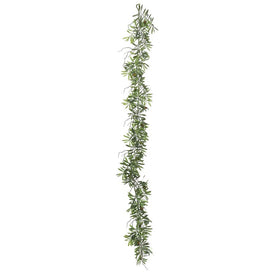 6' Artificial Green Olive Hill Garland