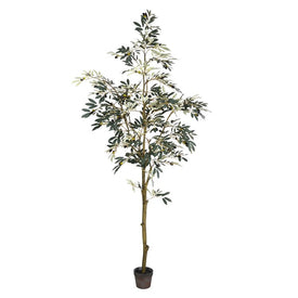 Vickerman 7' Artificial Potted Olive Tree.