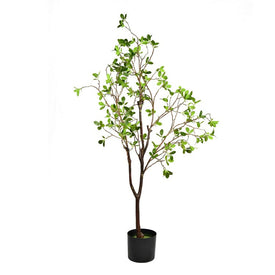 48" Artificial Milan Leaf Tree in Pot