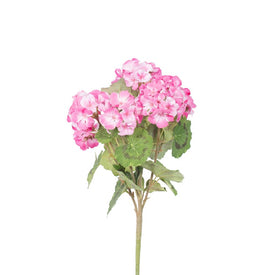 18" Artificial Light Pink Geranium Bushes 4-Pack