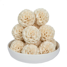 4" Dried and Preserved Sola Crape Balls 25-Pack