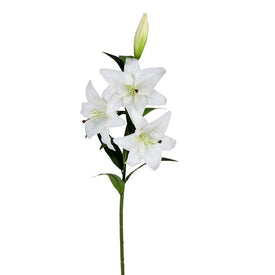 36" Artificial White Lily Sprays 2-Pack