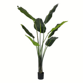 5' Artificial Traveller's Palm with 8 Leaves in Pot