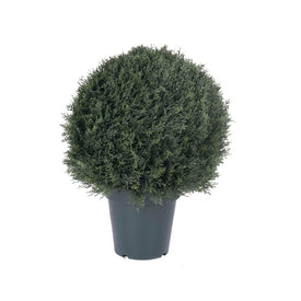 20" Artificial UV-Resistant Pond Cypress Ball in Pot