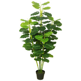 64" Artificial Green Philodendron in Plastic Pot