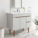 EEI-4670-GRY-WHI Bathroom/Vanities/Single Vanity Cabinets with Tops