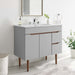EEI-4670-GRY-WHI Bathroom/Vanities/Single Vanity Cabinets with Tops