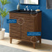 EEI-5418-WAL-BLK Bathroom/Vanities/Single Vanity Cabinets with Tops