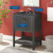 EEI-5360-GRY-BLK Bathroom/Vanities/Single Vanity Cabinets with Tops