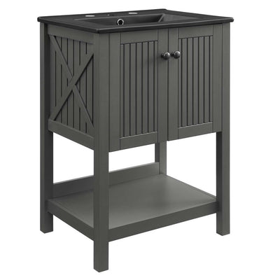 Product Image: EEI-5360-GRY-BLK Bathroom/Vanities/Single Vanity Cabinets with Tops